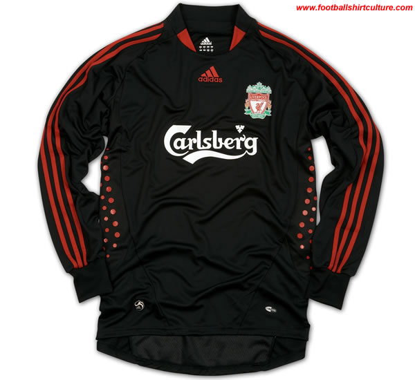 liverpool GK home shirt made by adidas for the 2008/09 season