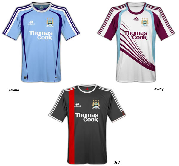 Manchester city Adidas Fantasy home, away and 3rd Fantasy kits
