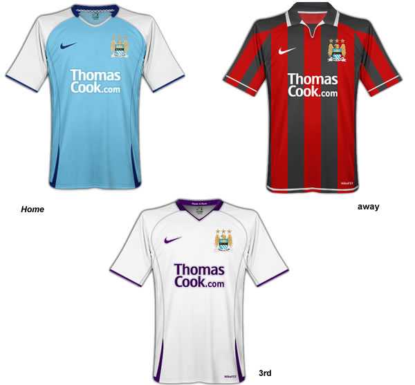 Manchester City Nike Fantasy home, away and 3rd Fantasy kits