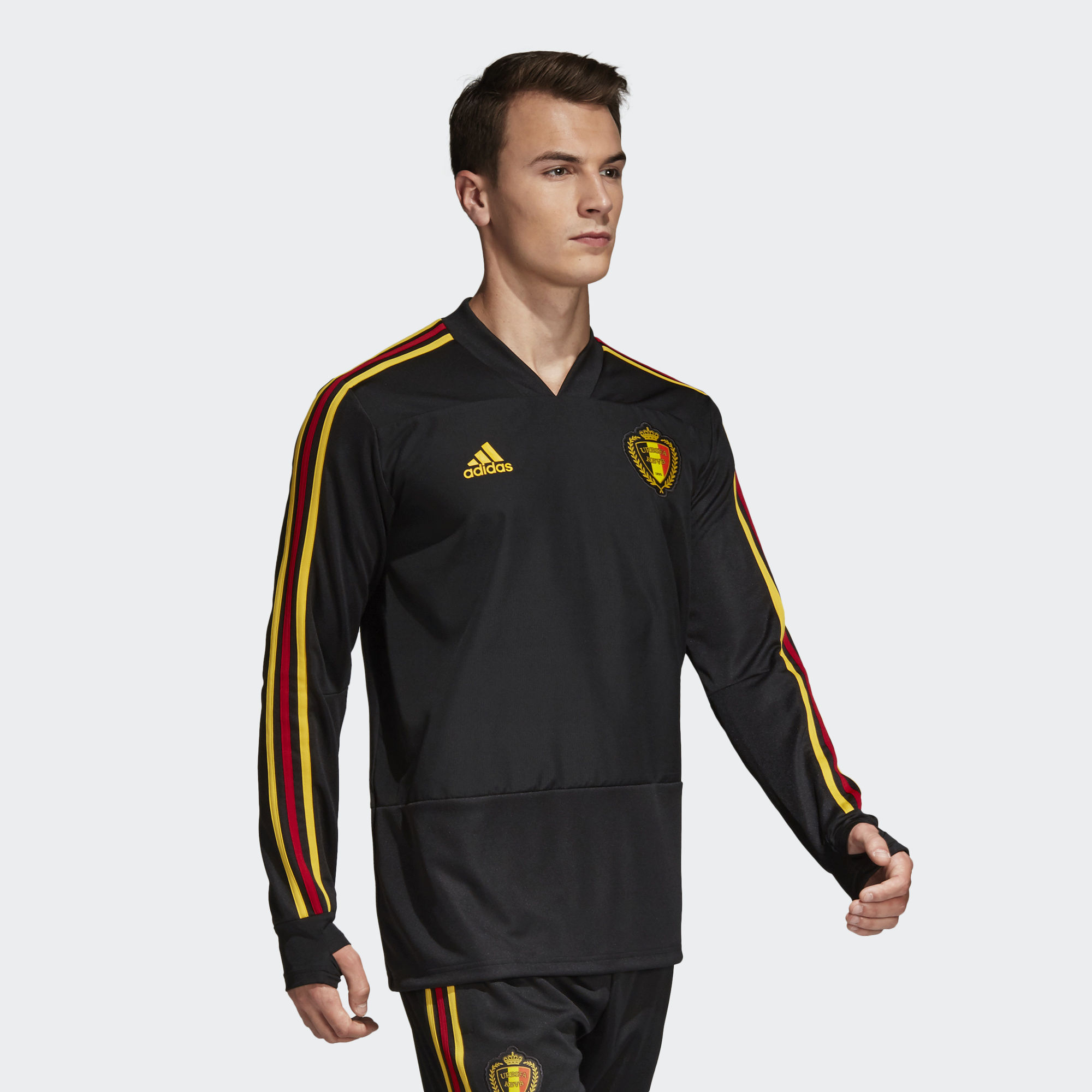 Belgium 2018 World Cup Adidas Training Top Black / Bold Gold Equipment