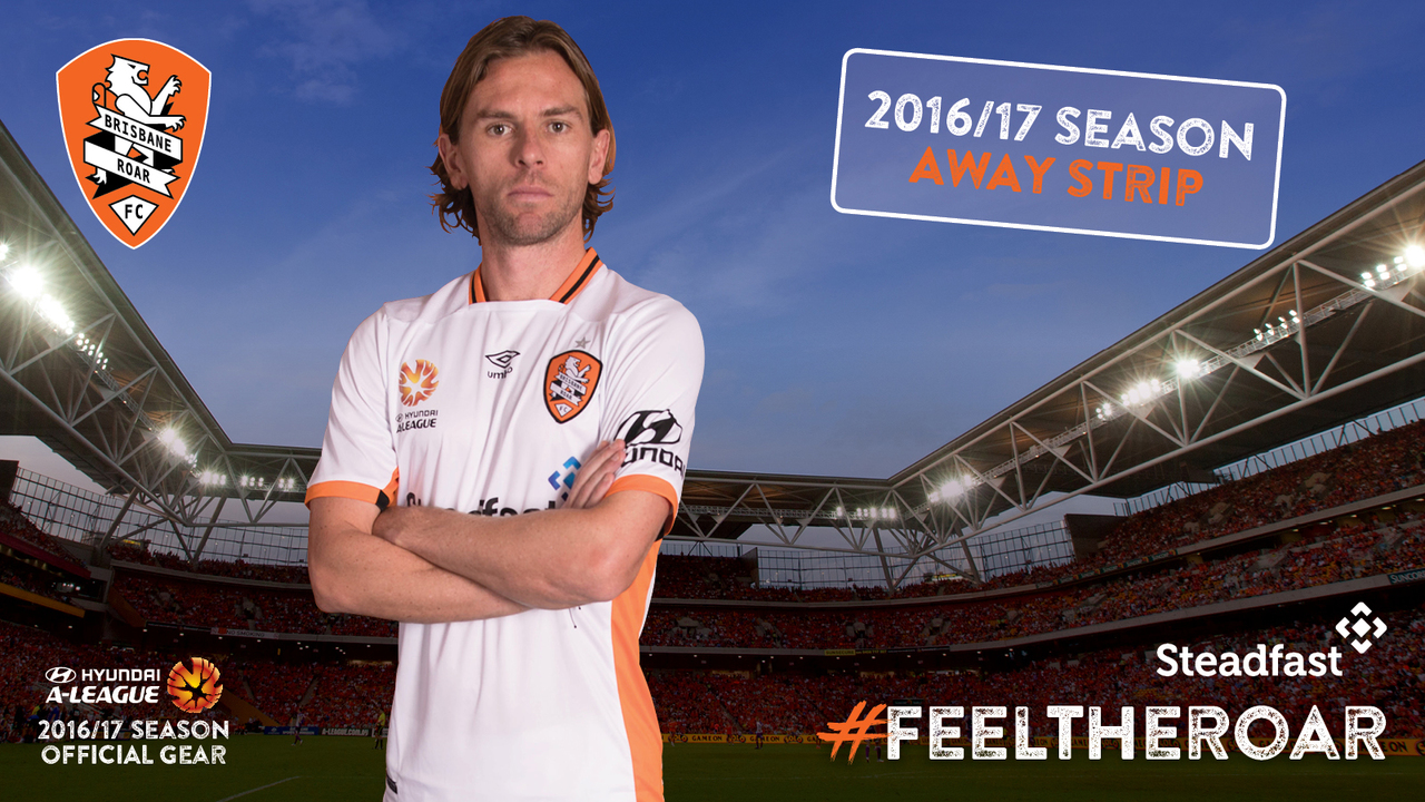ブリスベンロアー Umbro Hyundai A-League シャツ Brisbane Roar 16/17 Umbro Home, Away and Third Shirts