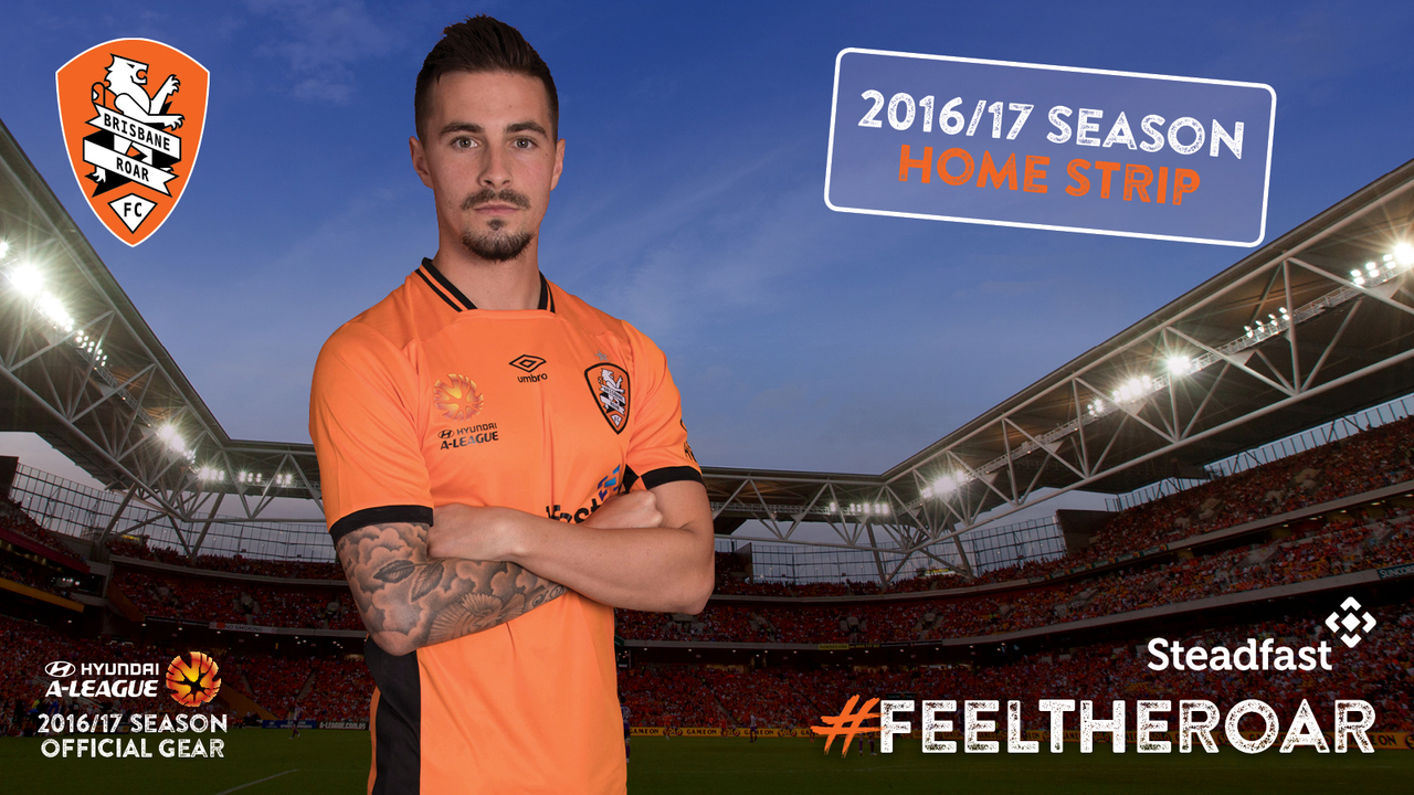 Brisbane Roar 16/17 Umbro Home, Away and Third Shirts