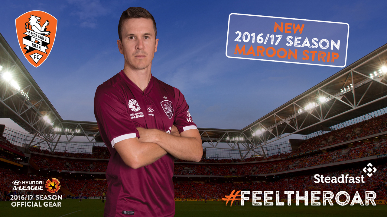 Brisbane Roar 16/17 Umbro Home, Away and Third Shirts