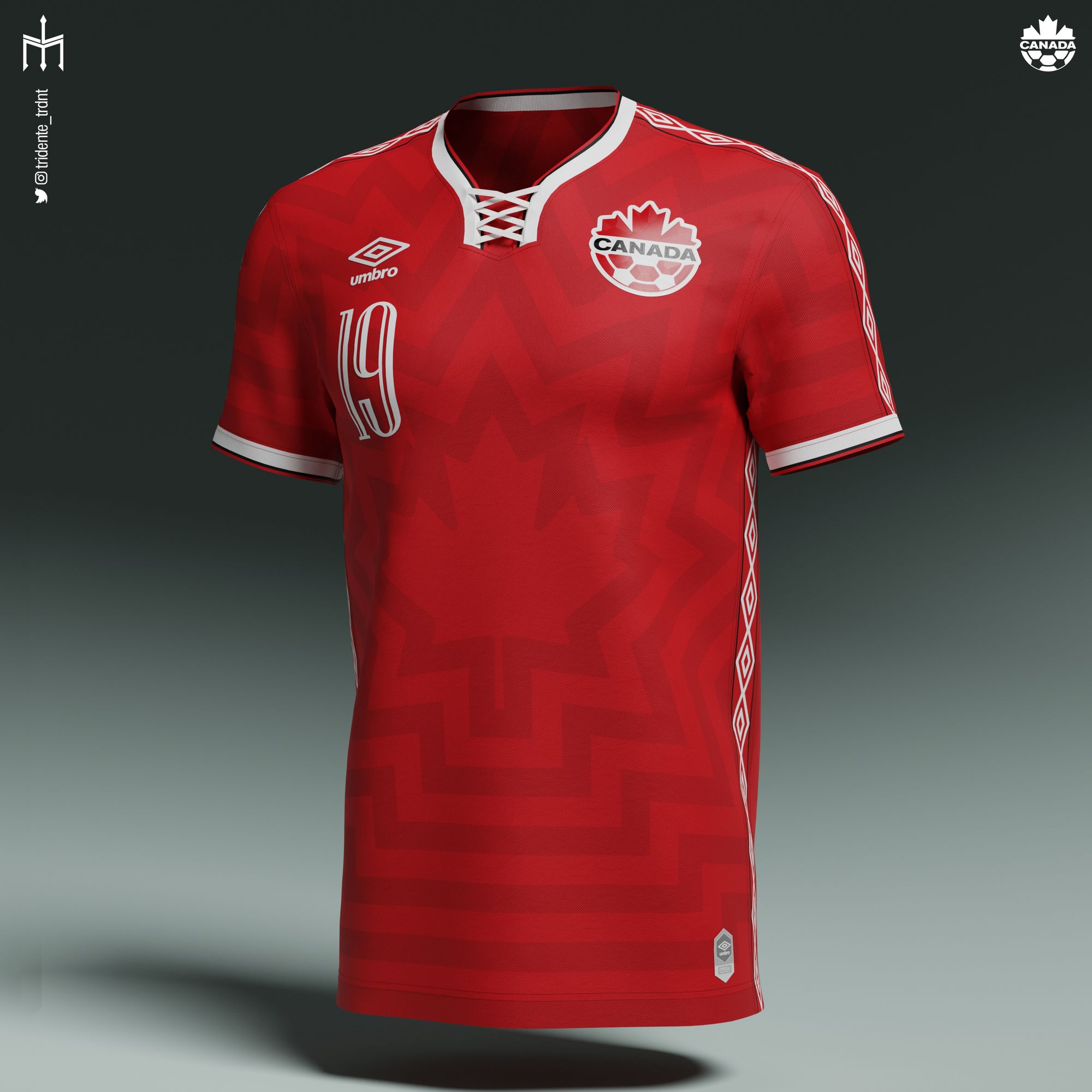 Canada X Umbro Home Shirt Concept by Tridente - Football Shirt Culture ...