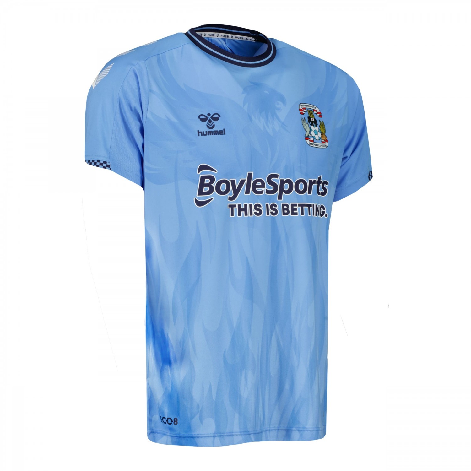 Hummel Coventry City FC Home LS Football Shirt Sky Blue Hummel Size Youth M 128cm 