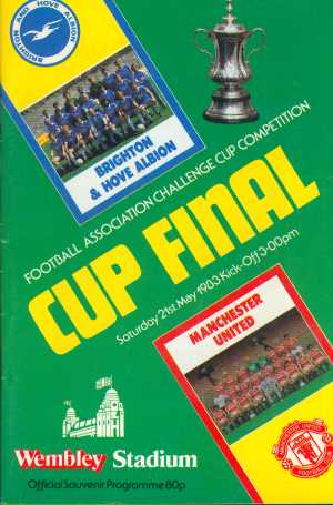 Brighton and Hove Albion were enjoying a rare spell in the top flight in 1982-83, and after a good cup run their loyal fans were in disbelief to also find themselves in the 1983 FA Cup Final. However, it was no fluke that they had reached the final. Brighton and Hove Albion were enjoying a rare spell in the top flight in 1982-83, and after a good cup run their loyal fans were in disbelief to also find themselves in the 1983 FA Cup Final. However, it was no fluke that they had reached the final.