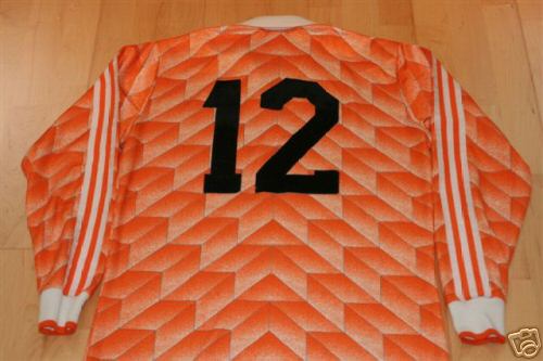 Here you can buy the rarest shirt ever. It is a spare shirt with long sleeves from Marco van Basten. It was prepared for the European Championships 1988. 