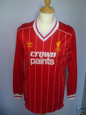 This is a genuine players shirt, prepared for the European cup match against Benfica on 24th October 1984. (note that then, only in Europe could we have more than one sub). 