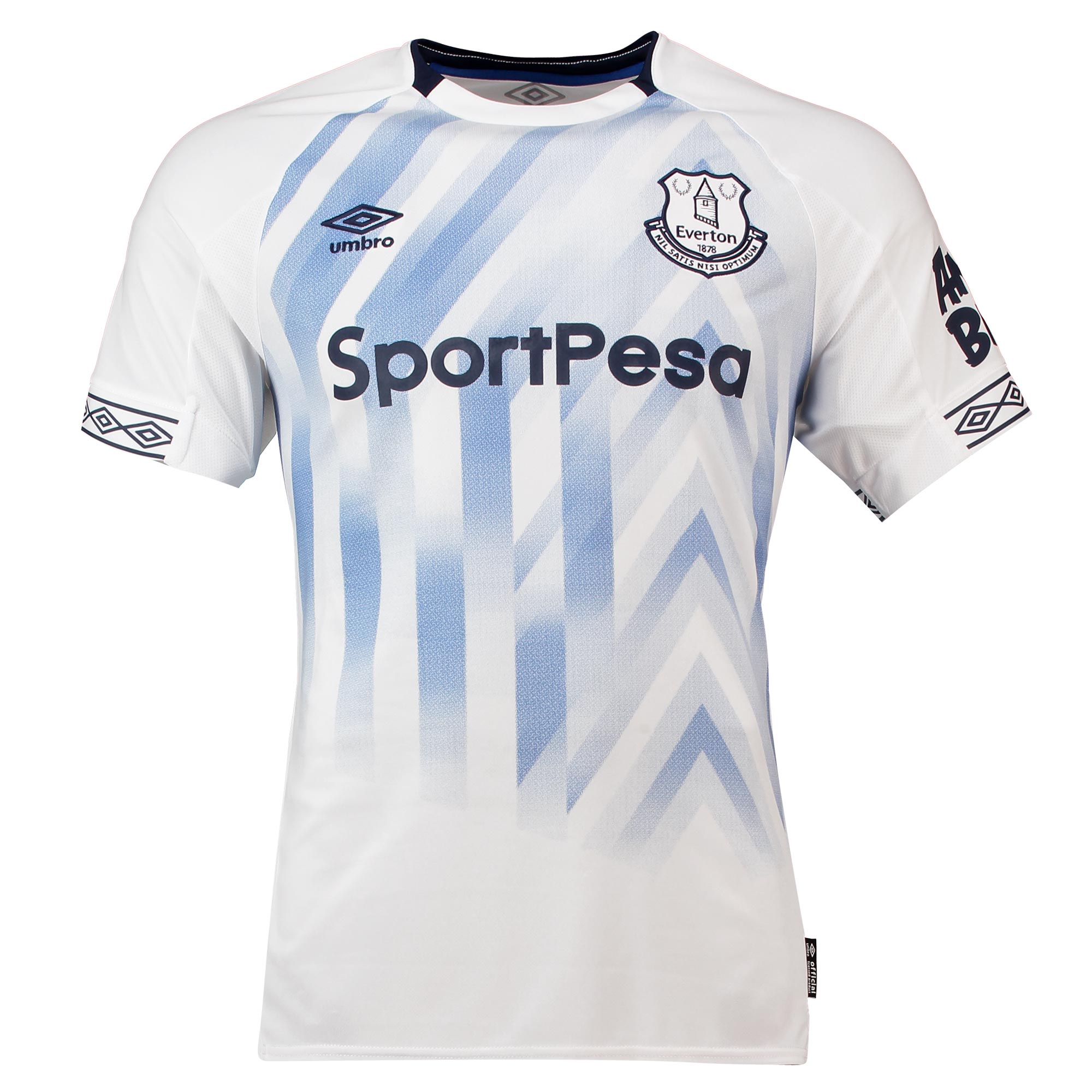 Grey Everton FC Umbro Men's 2018-19 LS Away Football Shirt New 