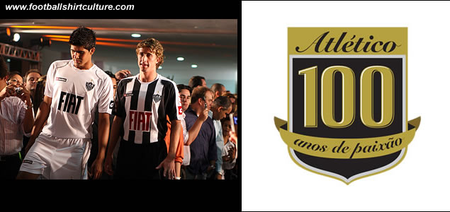 Clube Atlético Mineiro was founded on March 25, 1908 by 22 middle-class boys from Belo Horizonte. To celebrate their centenary Atlético Mineiro launched their new 08/09 Centenary football shirts made by lotto.