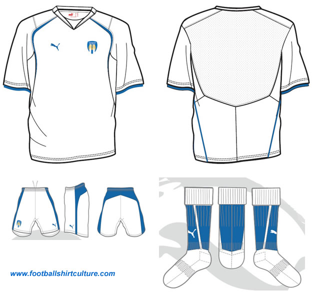Colchester United 3rd 08-09 kit design by Puma Colchester United 3rd 08-09 kit design by Puma