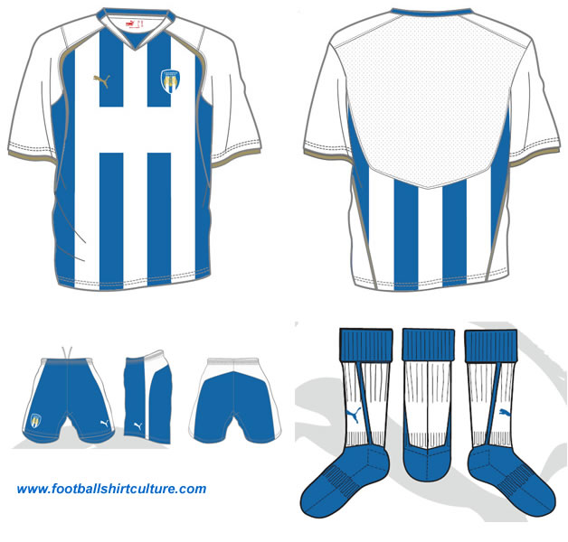 Colchester United home 08-09 kit design by Puma Colchester United home 08-09 kit design by Puma