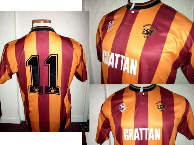 BRADFORD CITY Home Shirt 1988 Bukta PLAYER ISSUE No 11