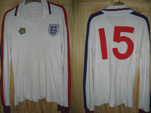 England Admiral Match Worn Player Shirt Vintage 1970's