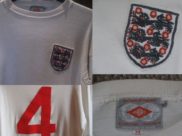  match worn No 4 Nobby Stiles white home shirt from the successful 1966 World Cup campaign