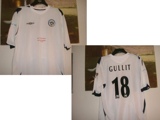 A MATCH WORN GULLIT SHIRT FROM THE REST OF THE WORLD V SCOTLAND LEGENDS GAME - 25/5/2006