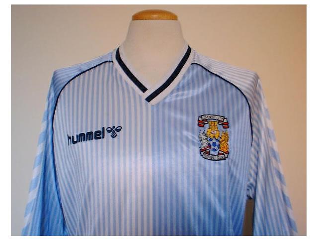 VINTAGE COVENTRY 1987 HUMMEL MATCH WORN SHIRT