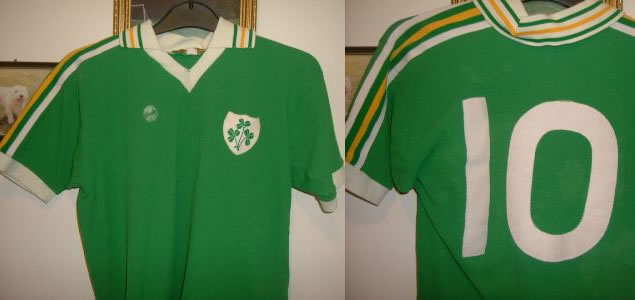 MATCH WORN EIRE DON GIVENS SHIRT 1980 V ARGENTINA - SWAP WITH KEMPES