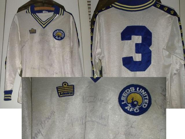 RARE 1980-81 LEEDS UTD MATCH WORN SHIRT SIGNED