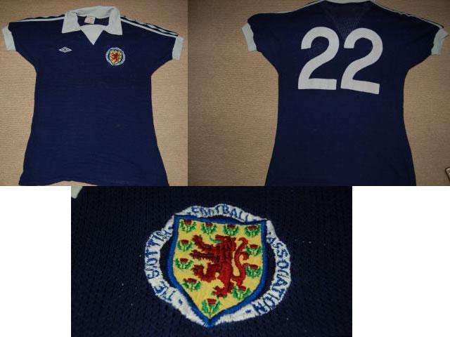Matchworn Scotland shirt #22 late 1970's Airtex