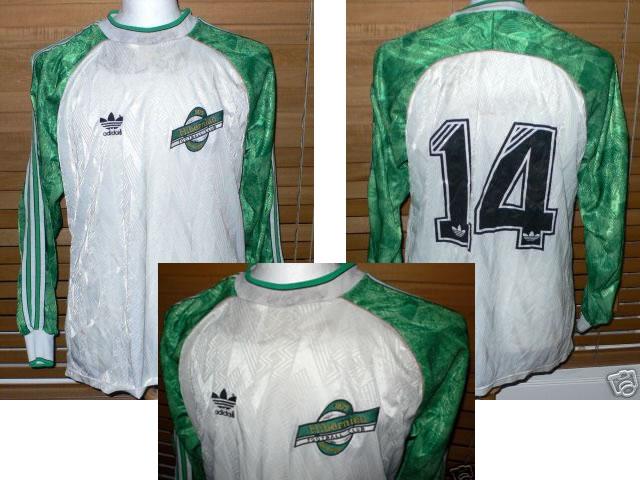 Match Worn 91/92 Vintage Adidas Hibernian Football Match Worn 91/92 Vintage Adidas Hibernian Football