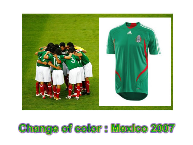 Mexico will ditch its traditional green jersey, as coach Hugo Sanchez has claimed players are struggling to distinguish it from the grass on the field. The Mexican national team will wear white jerseys for home games and red while playing on the road.