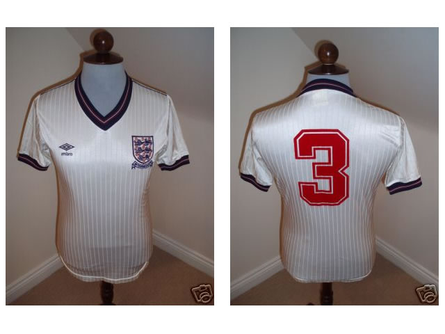 ENGLAND FOREST MATCH WORN FOOTBALL SHIRT STUART PEARCE