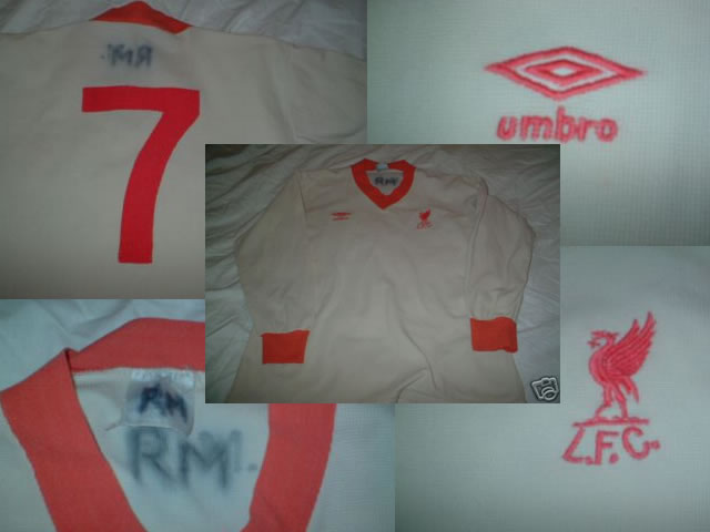 liverpool kenny dalglish match worn no 7 shirt away
