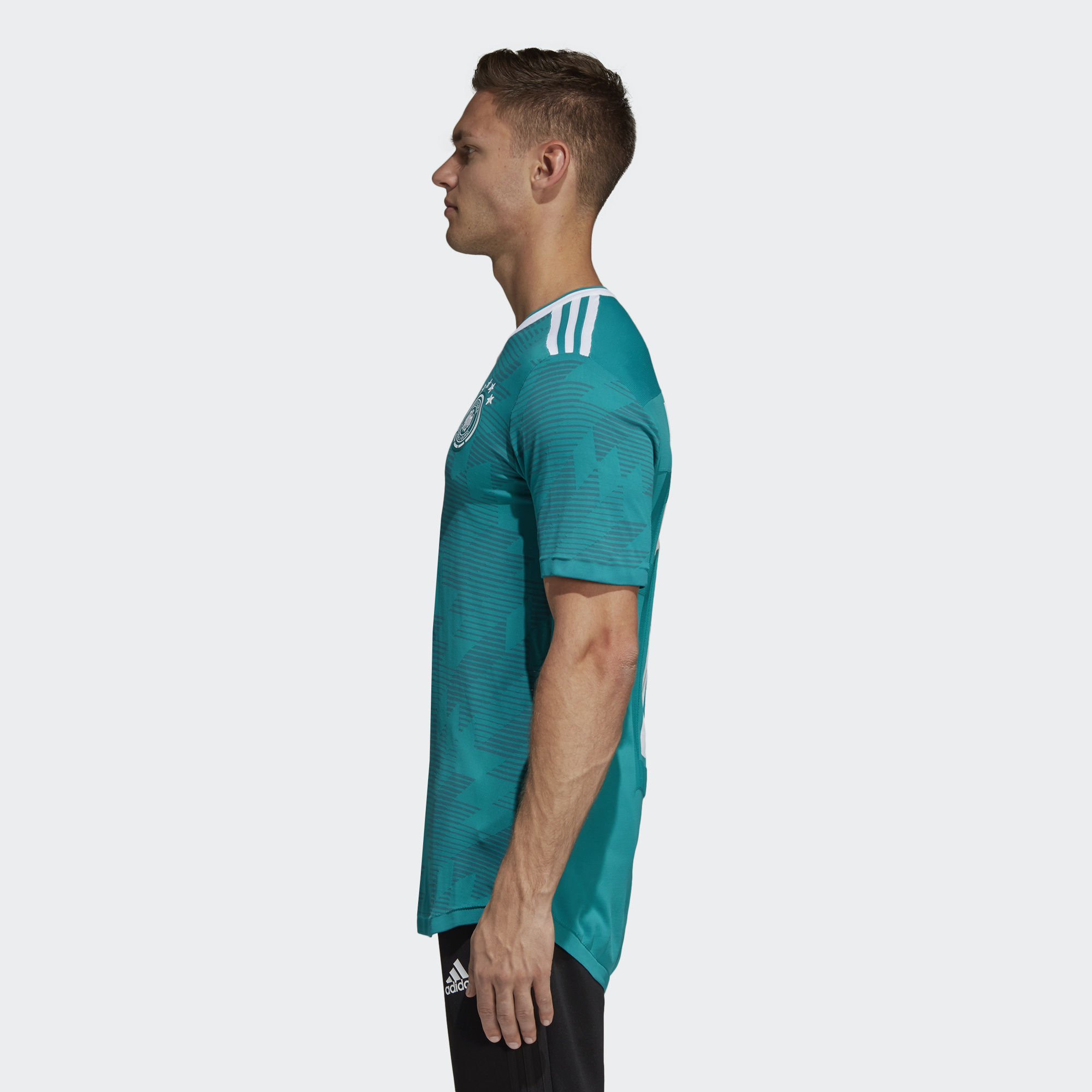 Germany 2018 Adidas Primeknit Away Shirt - Eqt Green / Real Teal / White | 18/19 Kits | Football 