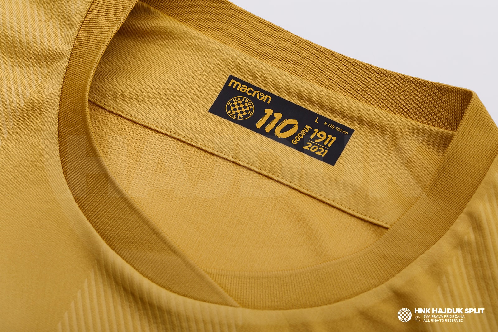 HAJDUK SPLIT: A GOLDEN SHIRT TO CELEBRATE 110 YEARS OF HISTORY