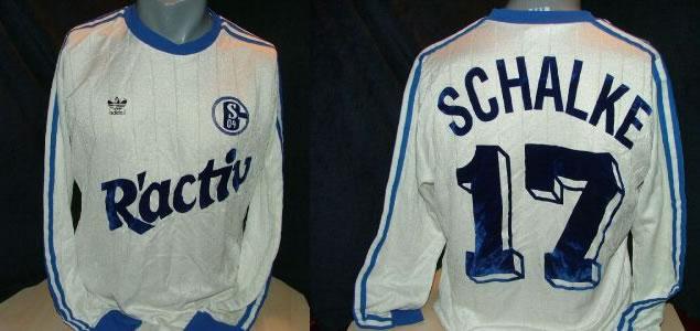 SCHALKE 04 VINTAGE 80's FOOTBALL PLAYER SHIRT ADIDAS