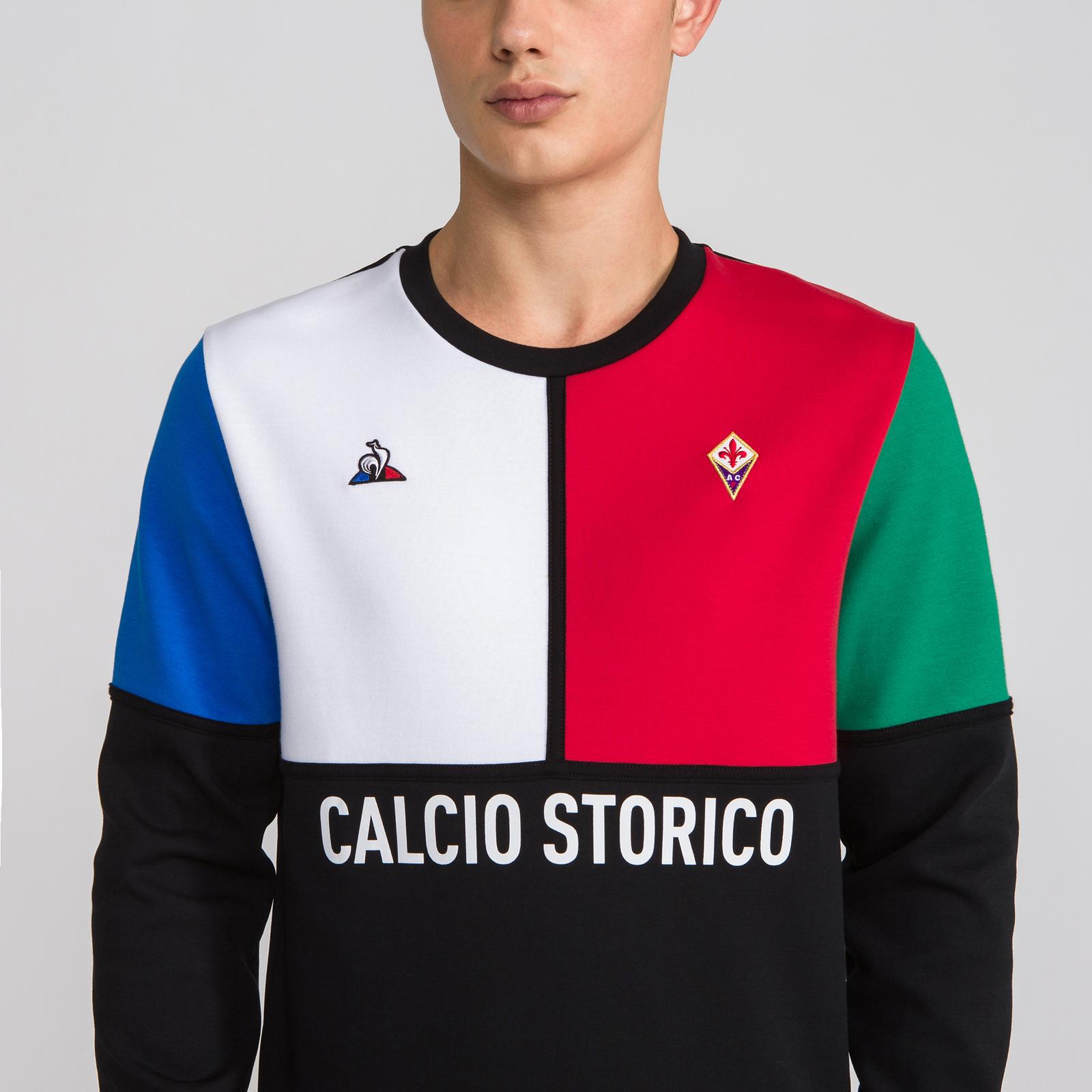 Fiorentina 18/19 Le Coq Sportif Crew Sweatshirt - Black - Football Shirt Culture - Latest Football Kit News More