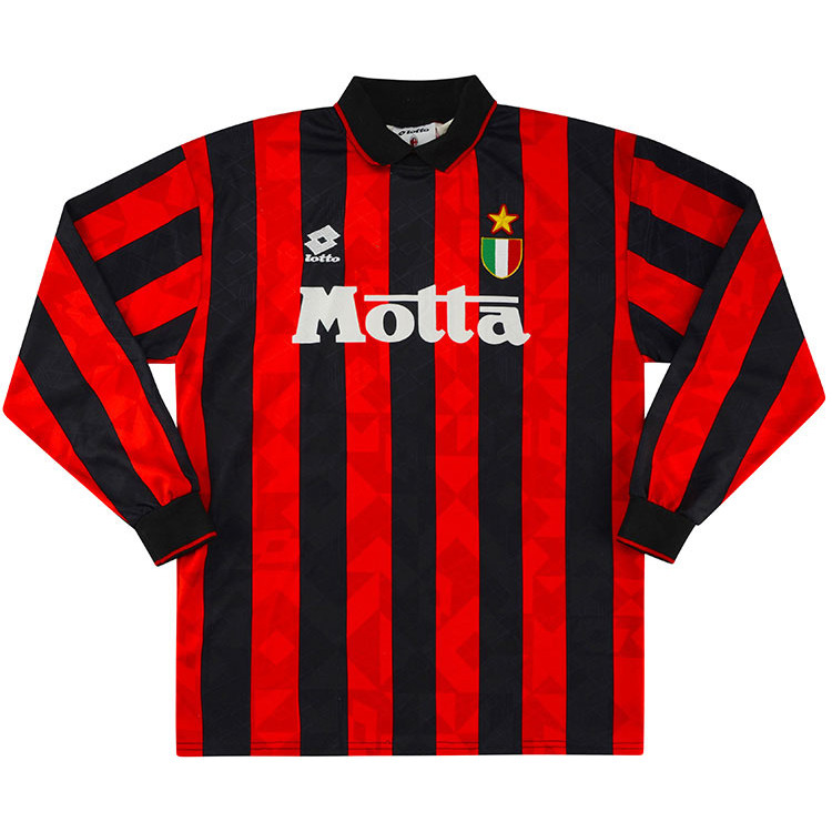 Lotto 1993-94 AC Milan Match Issue Home Shirt - Football Shirt Culture ...