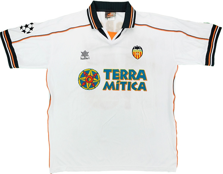 Maillot Valencia 1995-96 Luanvi #14 JOSE IGNACIO Taille XL - Occasion Très Bon état