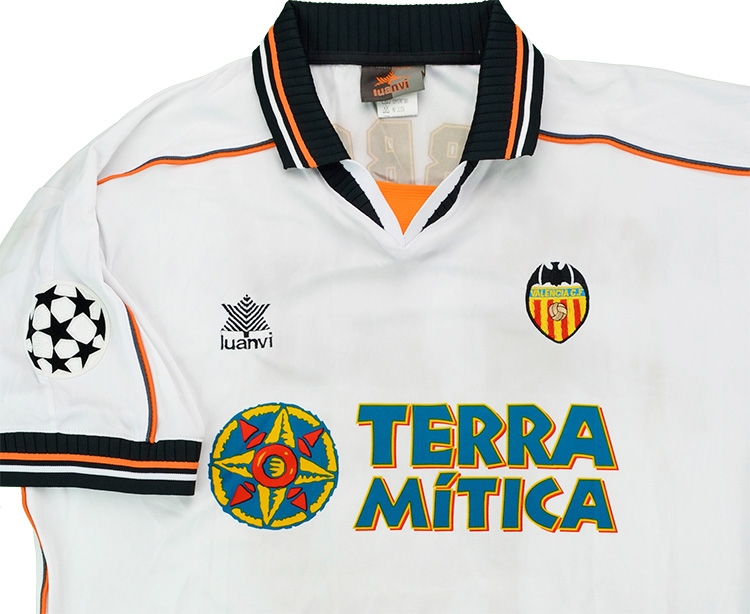 Maillot De Football Valencia 1995/96 - Joueur JOSE IGNACIO #14 - Taille XL - Occasion Très Bon état - Marque Luanvi