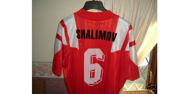 MATCH WORN CIS / USSR / RUSSIA SHIRT FROM EURO 1992 - RARE SHIRT WORN V SCOTLAND BY EX MILAN STAR SHALIMOV 