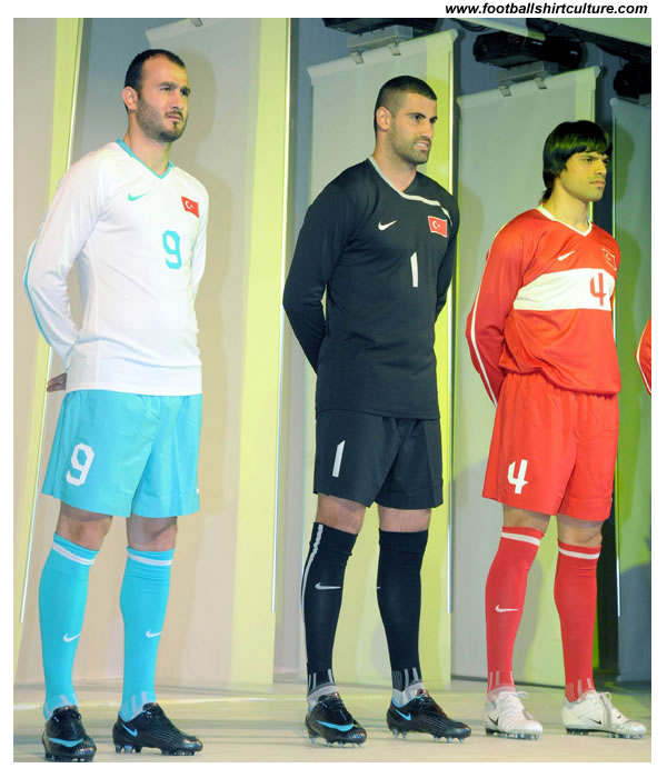 Turkey launched their new home and away kits for euro 2008 made by nike
