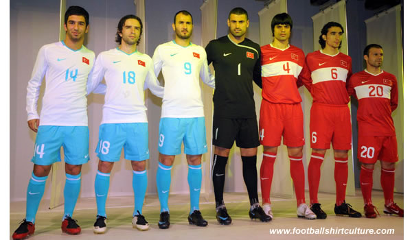 Turkey launched their new home and away kits for euro 2008 made by nike