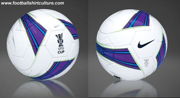 The official ball for the 2007/08 UEFA Cup final, the Nike UEFA Cup Conquest The official ball for the 2007/08 UEFA Cup final, the Nike UEFA Cup Conquest