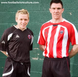 These are the new Sheffield United home and away kits made by Le Coq Sportif for the 2008/09 season