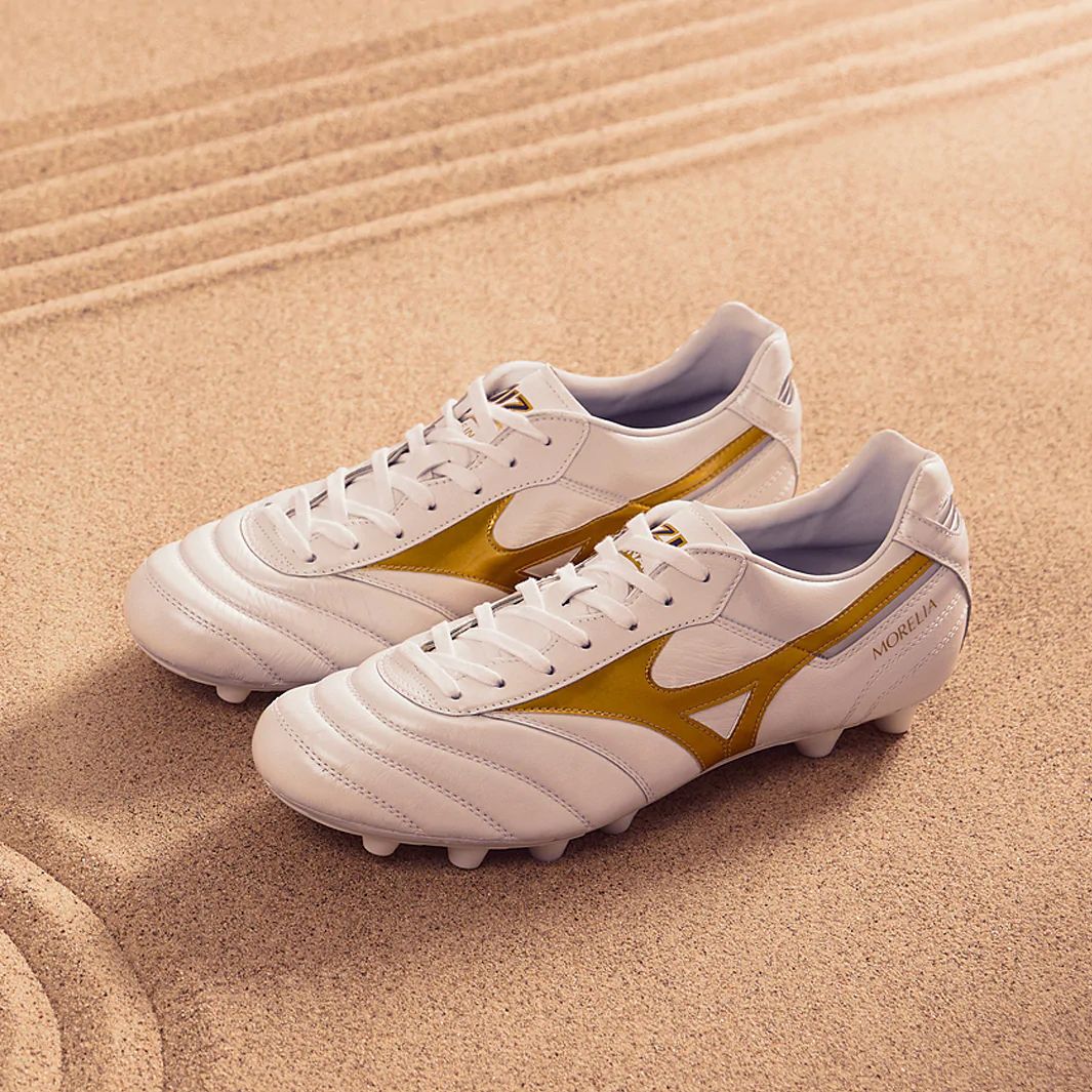 Mizuno Morelia II Made In Japan FG - White / Gold - Football