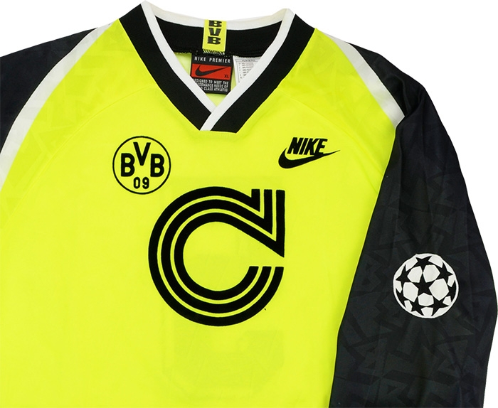 Nike 1995-96 Dortmund Match Worn Champions League Home Shirt