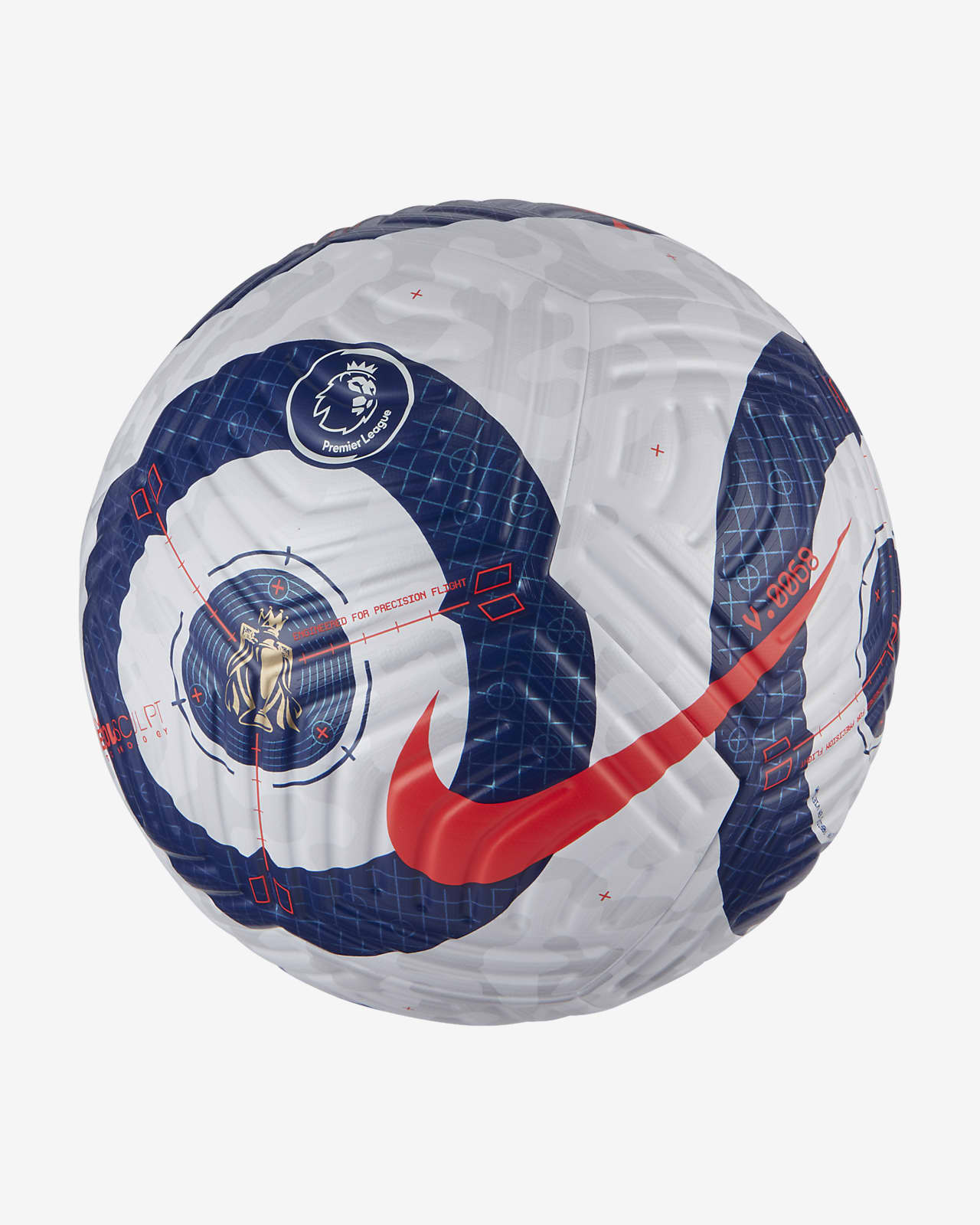 Nike 20/21 Premier League Flight Match Ball - White / Blue / Laser