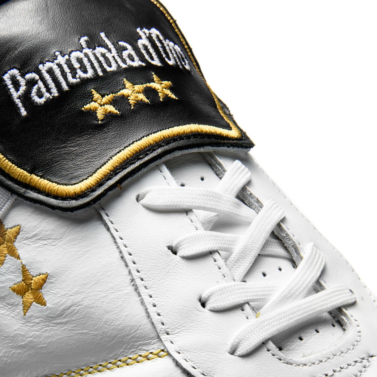 Chaussures De Football Enfant - Pantofola DOro Emidio Premio FG Enfant Blanc Noir Or 126826
