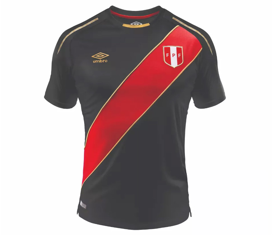 Official Authentic Peru Black Jersey Soccer 2018 Russia Shirt LIMITED EDITION !! 