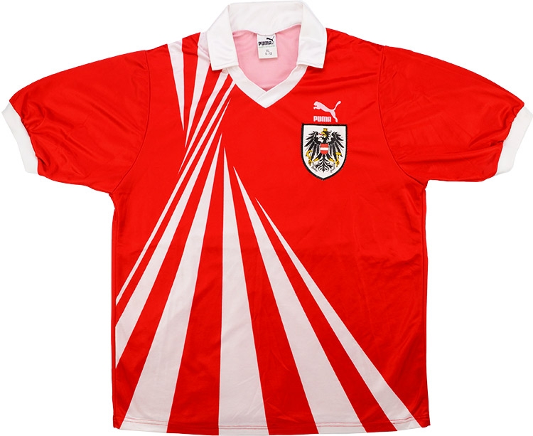 Puma 1990 Austria Match Worn World Cup Away Shirt - Football Shirt ...