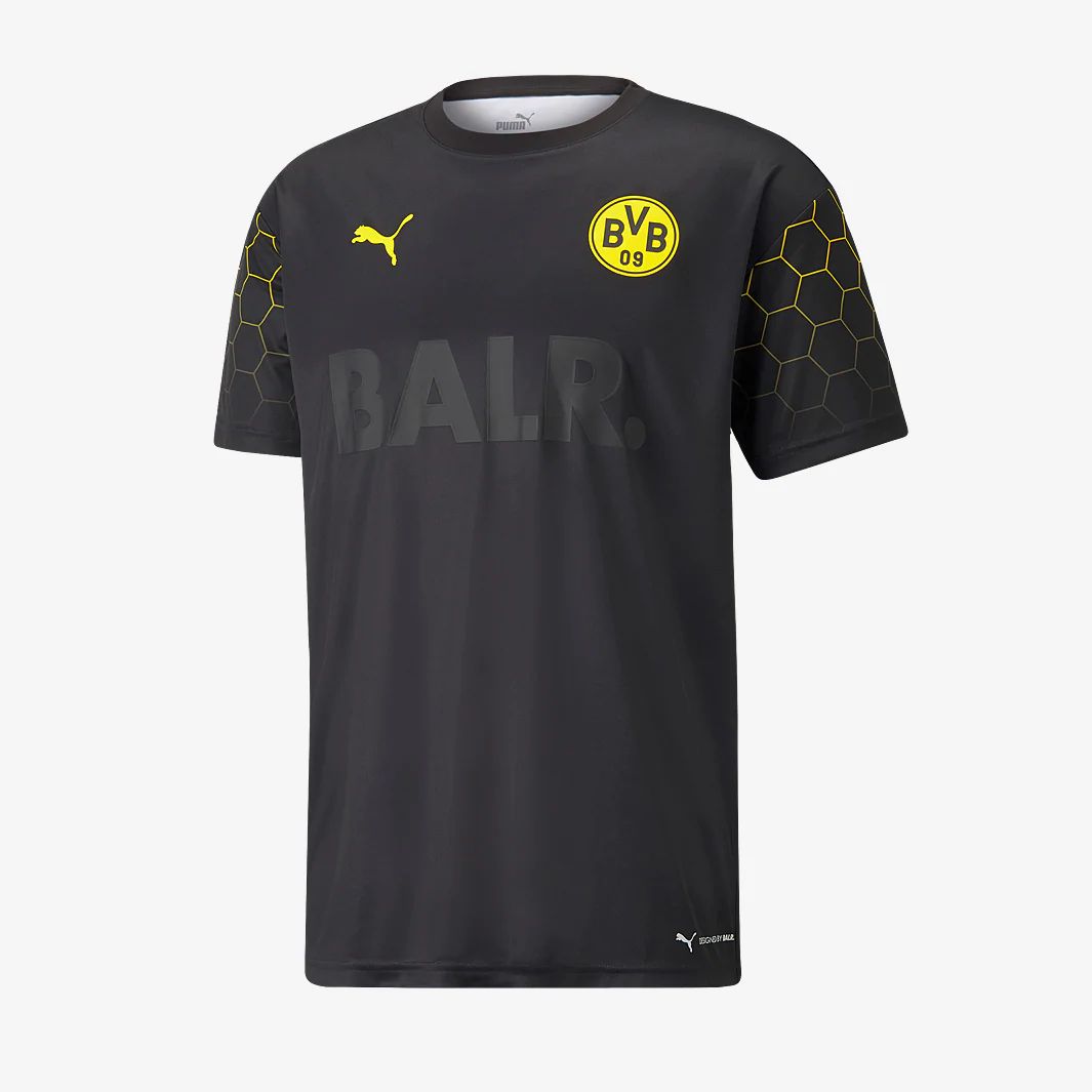 Puma Borussia Dortmund x BALR Signature Jersey - Black / Cyber Yellow ...