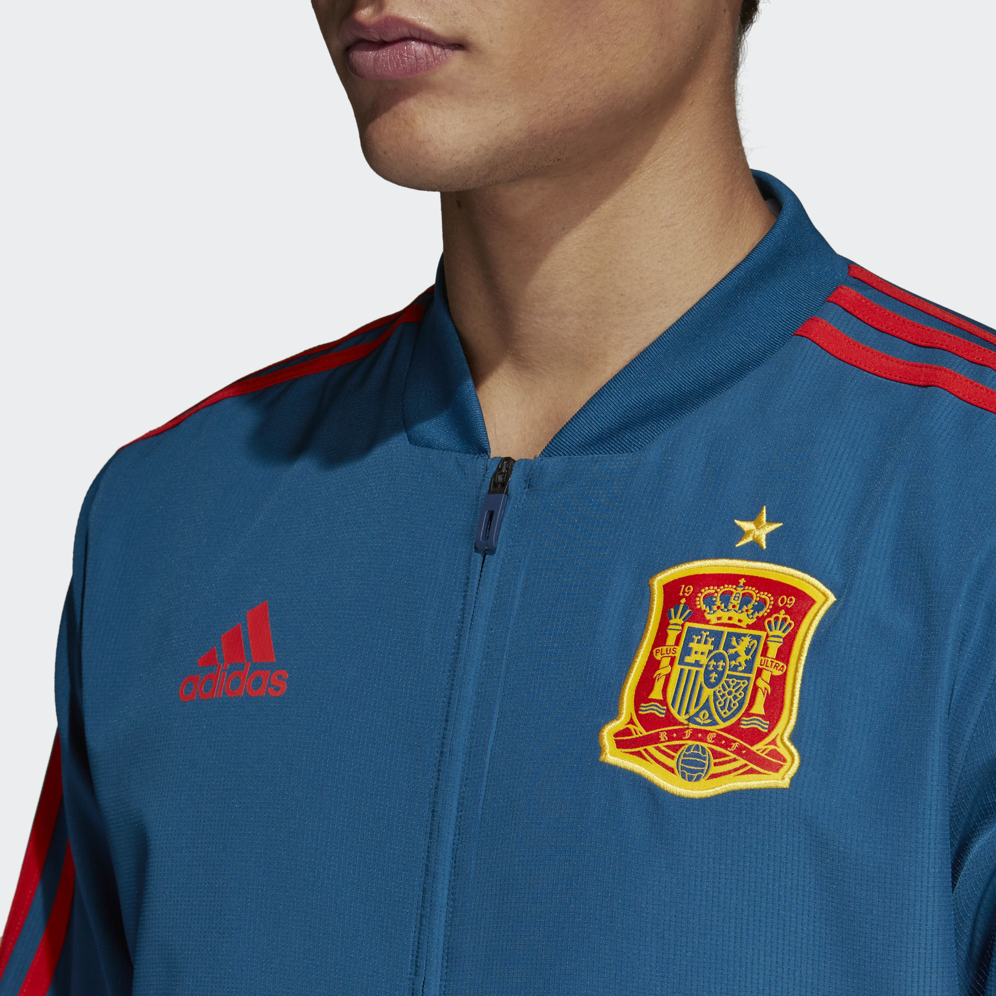 Spain 2018 World Cup Adidas Presentation Jacket Tribe Blue / Red