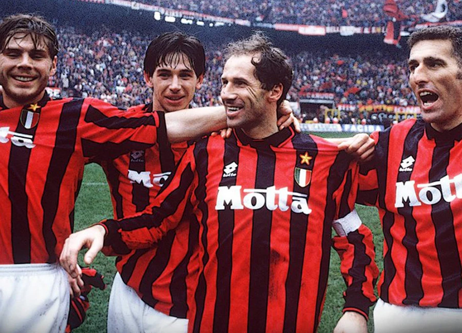 1993-94 AC Milan Home Shirt · Lotto Kit from Capello’s Treble Winning Season