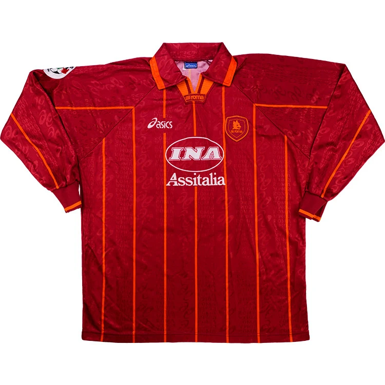 AS Roma 1996-97 Match Worn Home Shirt